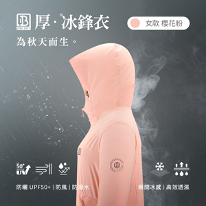 防風防潑水UPF50+防曬冰感A+級機能透氣厚冰鋒衣